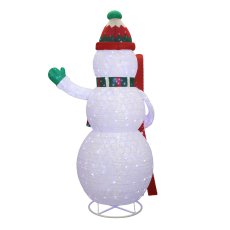 画像3: LED スノーマン 約274cm 9FT LED Snowman with Skis (3)