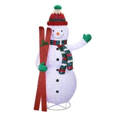 画像1: LED スノーマン 約274cm 9FT LED Snowman with Skis (1)