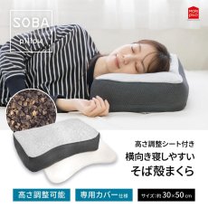 画像1: モリシタ 横向き寝しやすい そば殻まくら Morishita Buckwheat Side Pillow (1)