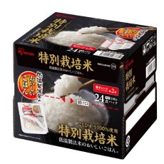 画像1: アイリスオーヤマ 低温製法米パックライス 180g x 24パック 特別栽培米こしひかり100% Koshihikari Packed Rice 180g X 24 Pack (1)