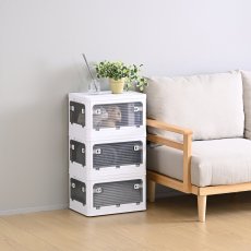 画像1: YAMAZEN コンテナフルオープンボックスS 3個組 Yamazen Container Full Open Box S Set of 3 (1)