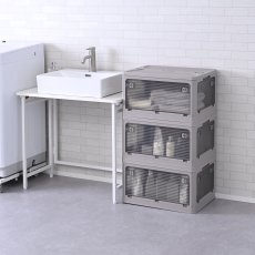 画像2: YAMAZEN コンテナフルオープンボックスL 3個組 Yamazen Container Full Open Box L Set of 3 (2)