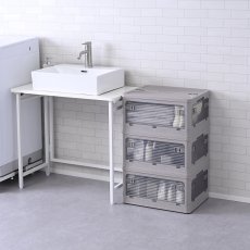 画像2: YAMAZEN コンテナフルオープンボックスM 3個組 Yamazen Container Full Open Box M Set of 3 (2)