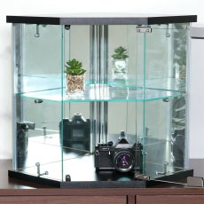 画像2: 卓上ガラスコレクションケース コーナー Glass Collection Corner (2)