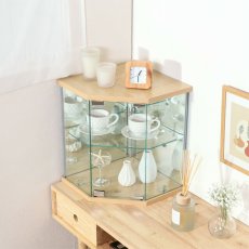 画像4: 卓上ガラスコレクションケース コーナー Glass Collection Corner (4)