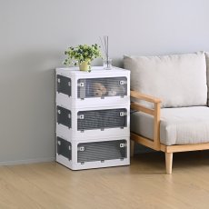 画像1: YAMAZEN コンテナフルオープンボックスM 3個組 Yamazen Container Full Open Box M Set of 3 (1)