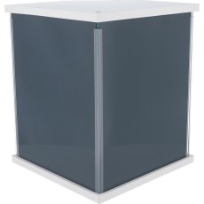 画像4: 卓上ガラスコレクションケース コーナー ホワイト Glass Collection Corner White (4)