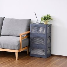 画像3: YAMAZEN コンテナフルオープンボックスS 3個組 Yamazen Container Full Open Box S Set of 3 (3)