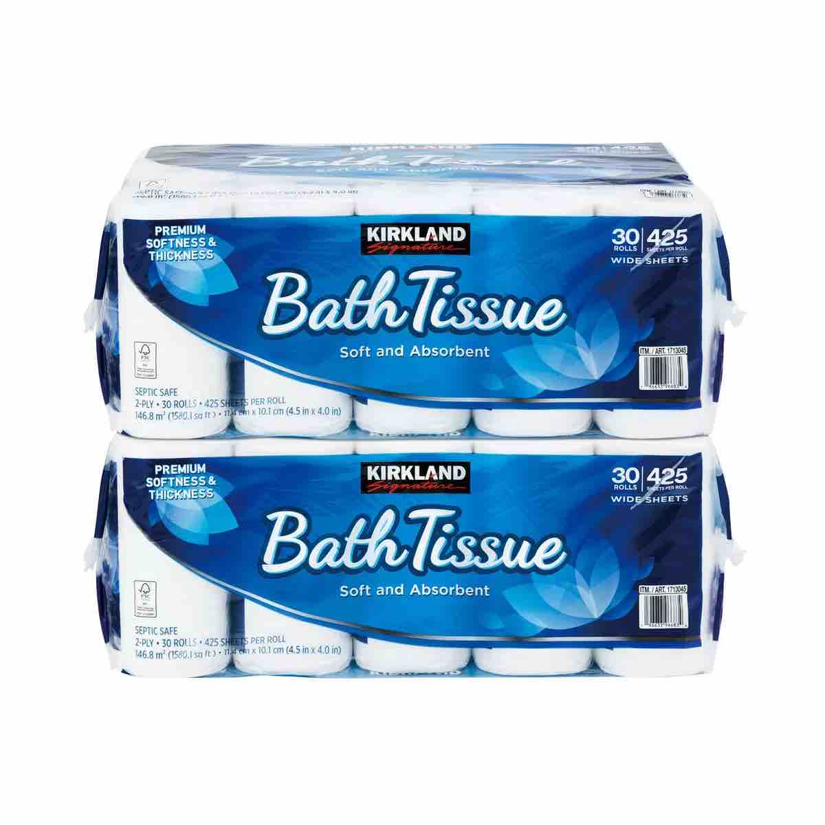 画像1: カークランドシグネチャー バスティッシュ 60ロール Kirkland Signature Bath Tissue 60 Rolls (1)